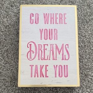 Inspirational Wall Art with Pink Text